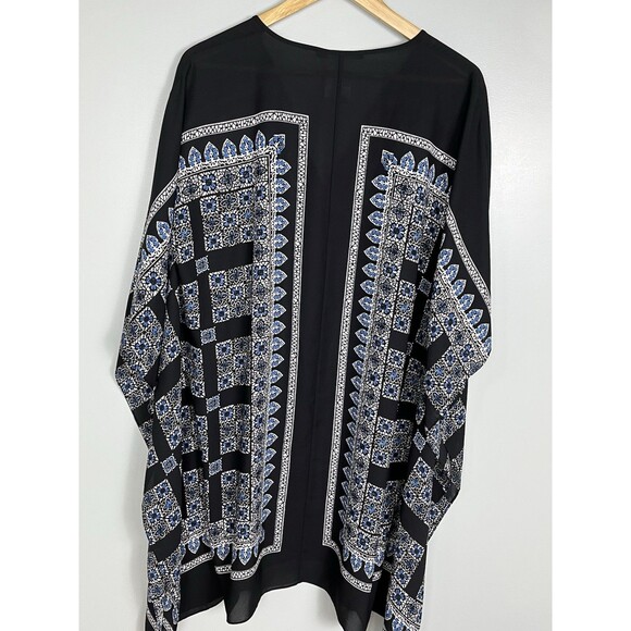 NWOT BCBGMAXAZRIA Sz M Inessa Kaftan Tonic Dress Paisley KIMONO Boho Beach Party - Picture 3 of 15